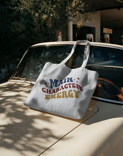 Main Character Energy Tote Bag – Eco-Friendly Pure Cotton